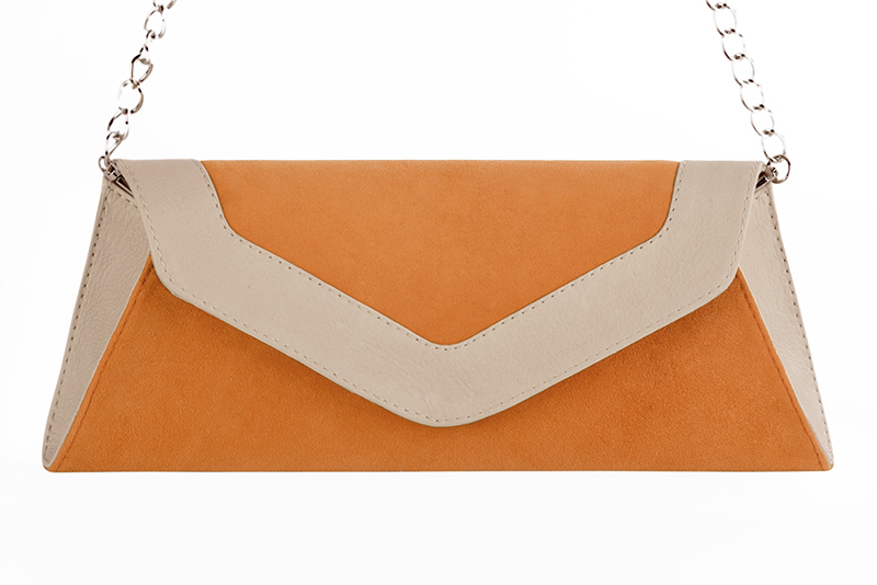 Champagne white dress clutch for women - Florence KOOIJMAN